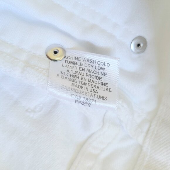 RE/DONE Originals Cutoff Ultra High Rise White Denim The Short Jean Shorts 28 - Picture 8 of 14